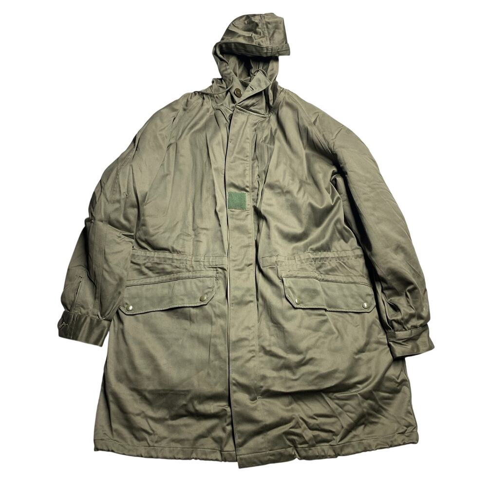 Vintage 80s French Army Winter Parka M64 Olive Green Military Jacket 92 L